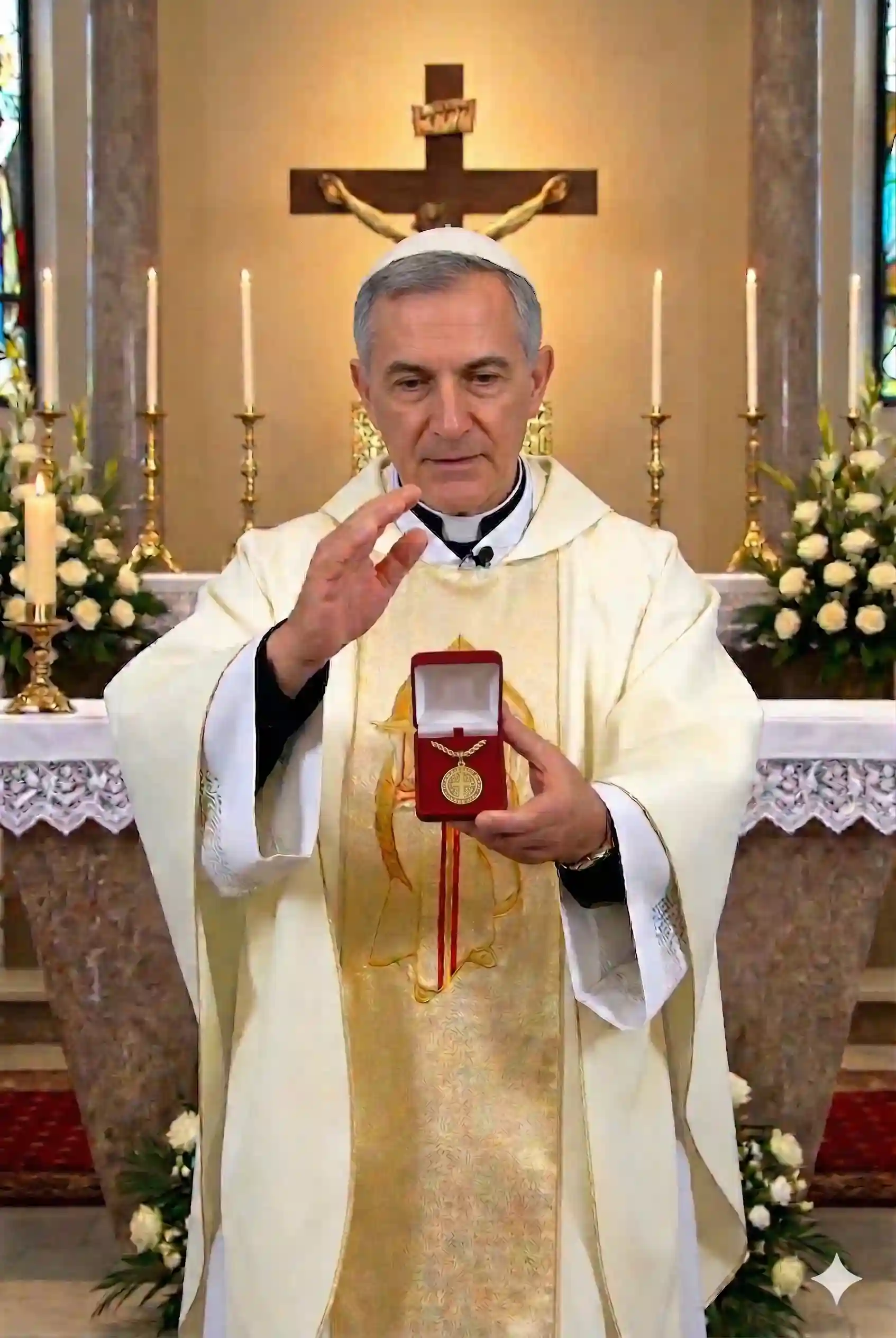 Colar São Bento abençoado pelo Padre Paulo Daniel